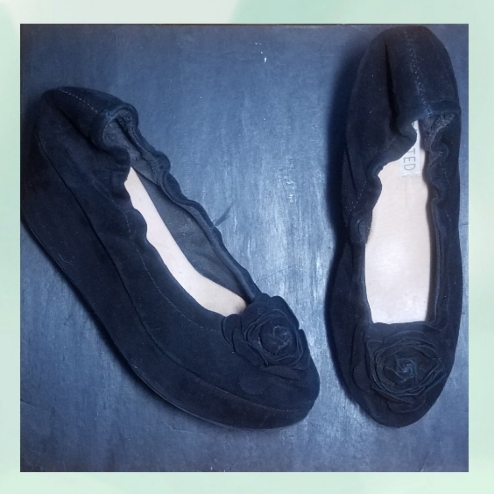 SUEDE - Platforms with Rose